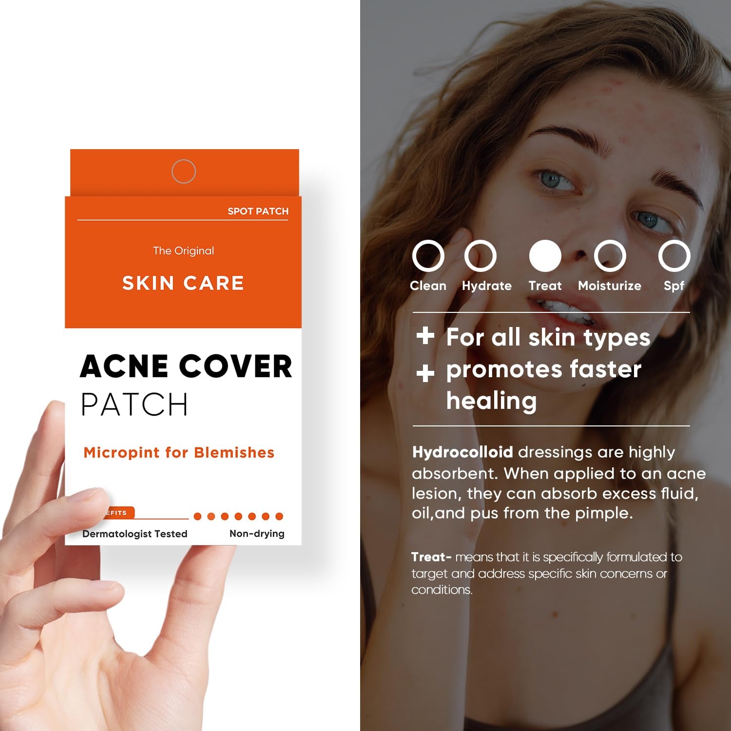 Advanced Hydrocolloid Acne Pimple Patches (60 Count) - Fast-Acting Spot Treatment for Blemishes and Breakouts | Vegan & Cruelty-Free Skin Care Solution
