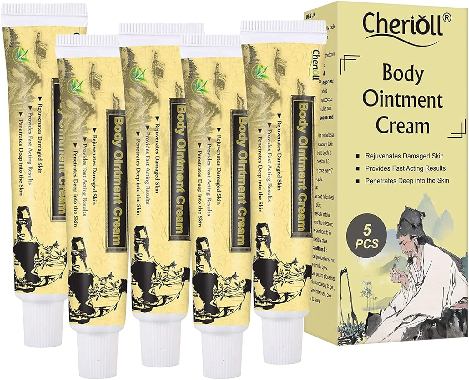 Moisturising Cream, Ointment Cream, Healing Cream, Moisturising Cream, Body Cream for Dry, Uncomfortable Skin 5PCS