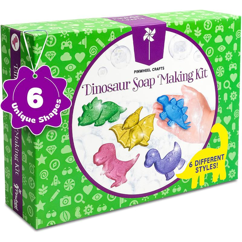 Pinwheel Crafts DIY Soap Making Kit - 16 Custom Soaps in 7 Unique Sea Life Shapes - Fun for Kids & Adults - Includes Molds, Scents & Colors - Gift for Kids Ages 6-12