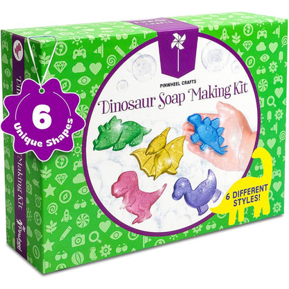 Pinwheel Crafts DIY Soap Making Kit - 16 Custom Soaps in 7 Unique Sea Life Shapes - Fun for Kids & Adults - Includes Molds, Scents & Colors - Gift for Kids Ages 6-12