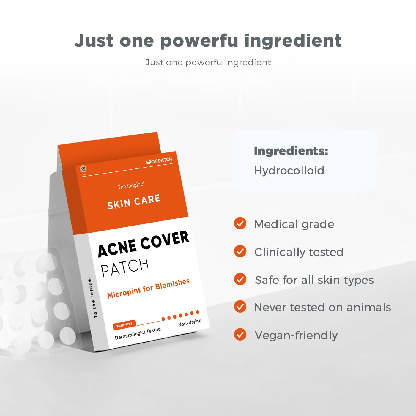 Advanced Hydrocolloid Acne Pimple Patches (60 Count) - Fast-Acting Spot Treatment for Blemishes and Breakouts | Vegan & Cruelty-Free Skin Care Solution